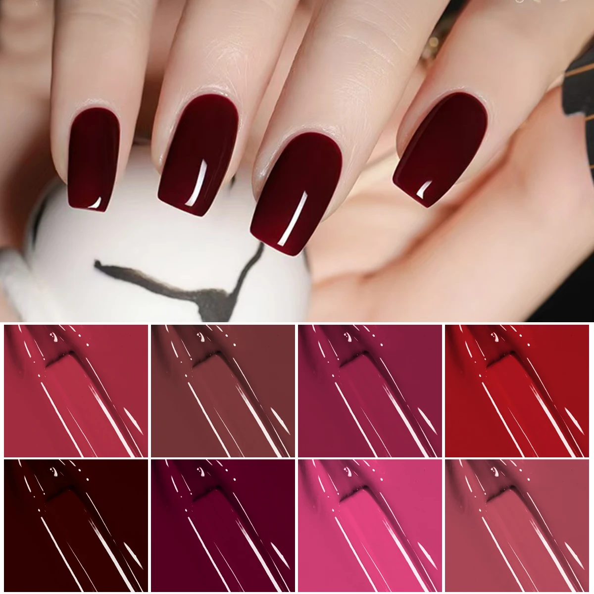 비주아티아 일체형 젤 네일 폴리쉬, 오래 지속되는 LED 네일 젤, 무연 및 무향 포뮬러, DIY 네일 아트 및 일상 생활에 완벽