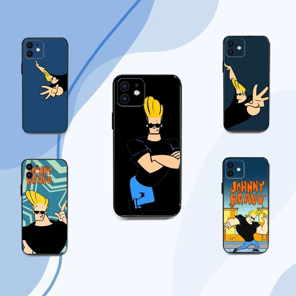 Cartoon J-Johnny Bravo Phone Case For Iphone16 15 11 13 14 Pro Max Plus Xr Xs Max Se2020 12mini Cover Case