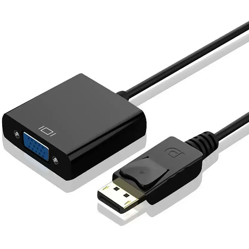 อะแดปเตอร์ DP เป็น VGA Full HD 1080P สายแปลง DP เป็น VGA หัว DP ตัวผู้ เป็น VGA ตัวเมีย สำหรับแท็บเล็ต แล็ปท็อป พีซี และทีวี