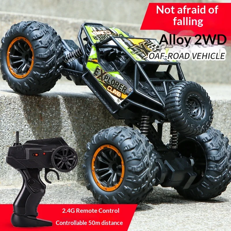 Large Size 2.4g Remote Control Monster Truck 4wd Professional High Speed Rechargeable Off Road Climbing Car Toy For Boys Kids