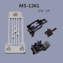 JUKI MS-1261-B MS-1260 Gauge Set 3-Needle Double Chainstitch Crank Arm Needle PlateFeed-Dog Presser Foot Needle Clamp Kit