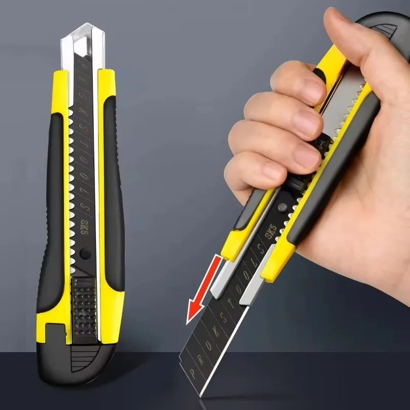 

Large Art Knife Stainless Steel Paper Cutter Multi Purpose Plastic Handle Durable Stationery Supplies for Diy Craft Wallpaper