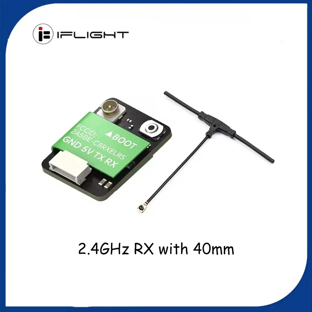

iFlight ExpressLRS ELRS Nano двухдиапазонный антенный приемник 915 МГц 2,4G с антеннами 70 мм/40 мм для гоночного дрона RC FPV