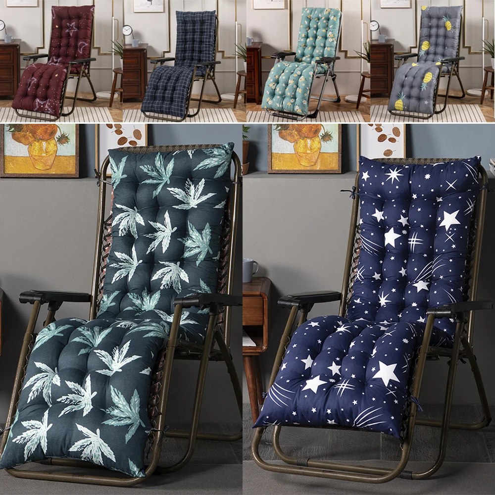 1PC Thickened Printing Home Recliner Cushion Living Room Rattan Chair Cushion Breathable Washable Garden Chair Cushion 데크체어 쿠션