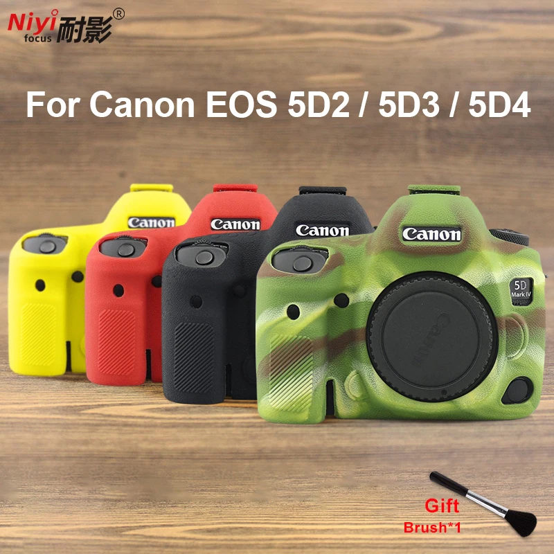 Funda de silicona suave para cámara Canon EOS 5D2 5D3 5D4 bolsa para EOS 5D Mark II III IV accesorios para cámara DSLR