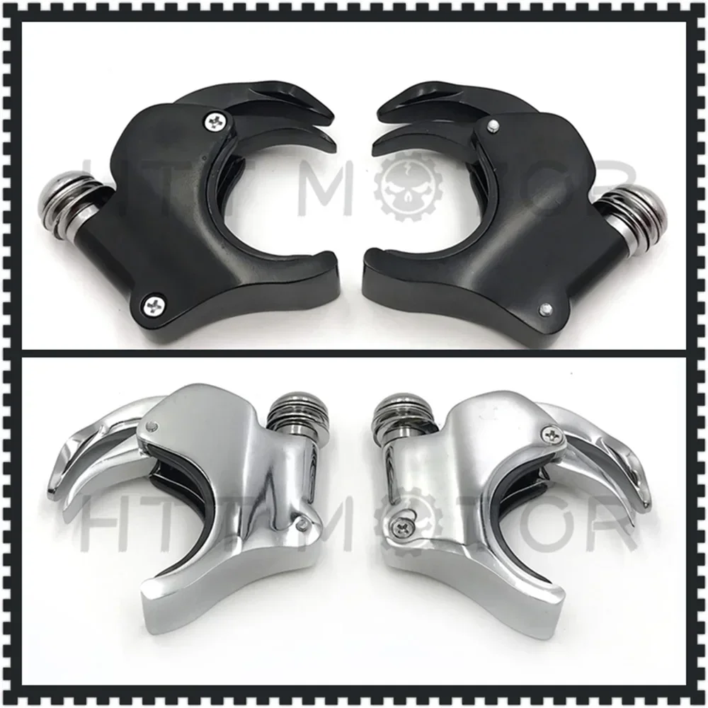 

Quick Release Windshield Clamps for 49mm Forks 2016 and up Sportster Forty Eight 2018 and up Breakout Low Rider Street Bob