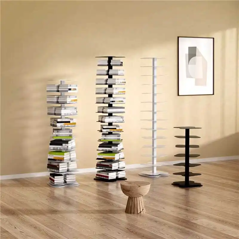 Designs Open Bookcases Floor Nordic Luxury Personalized Storage Book Shelf Portable Interior Narrow Estantes Home Furniture