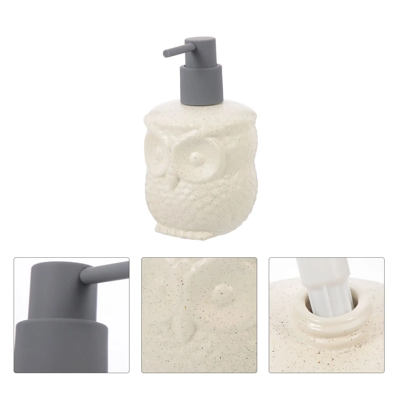 

Cartoon Owl Ceramic Lotion Dispenser Type Perfect Size for Soap Shampoo Body Cleanser Dish Soap Dispenser