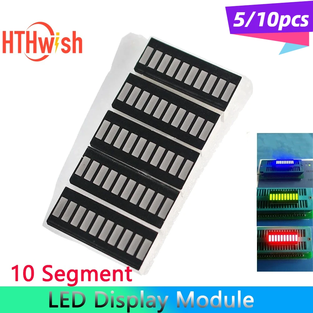 

5/10pcs LED Display Module 10 Segment Ultra Bright Bargraph Light Display Module higher quality Bar Graph Red Green Blue