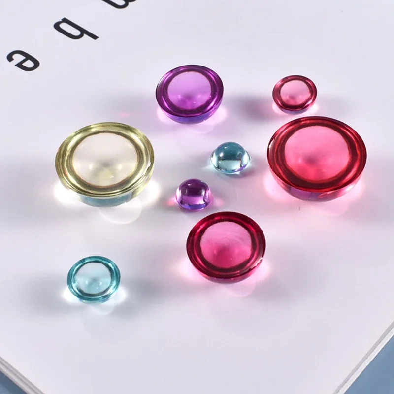 Crystal Epoxy Resin Mold Half Ball Beads Oblate Pendant Silicone Mould DIY Crafts Jewelry Casting Tool