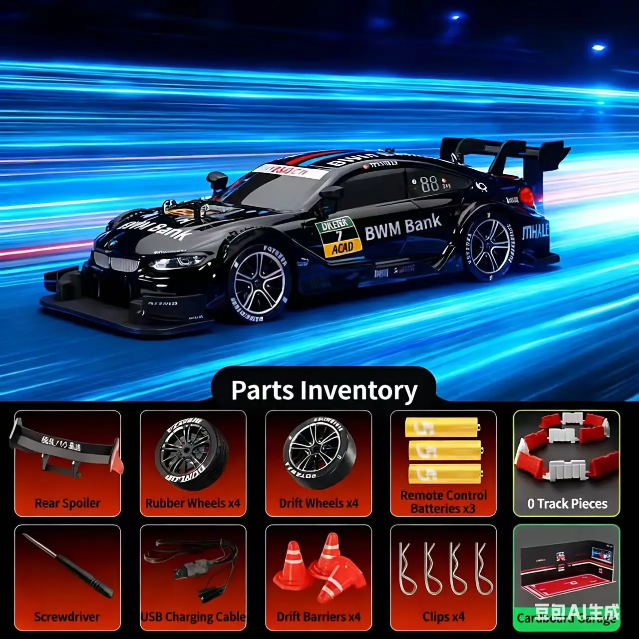 MN Model MN268 German RC Car 4WD High-Speed Drift Racing Car, GTR Electric Rechargeable Toy Car for Adult Competitio