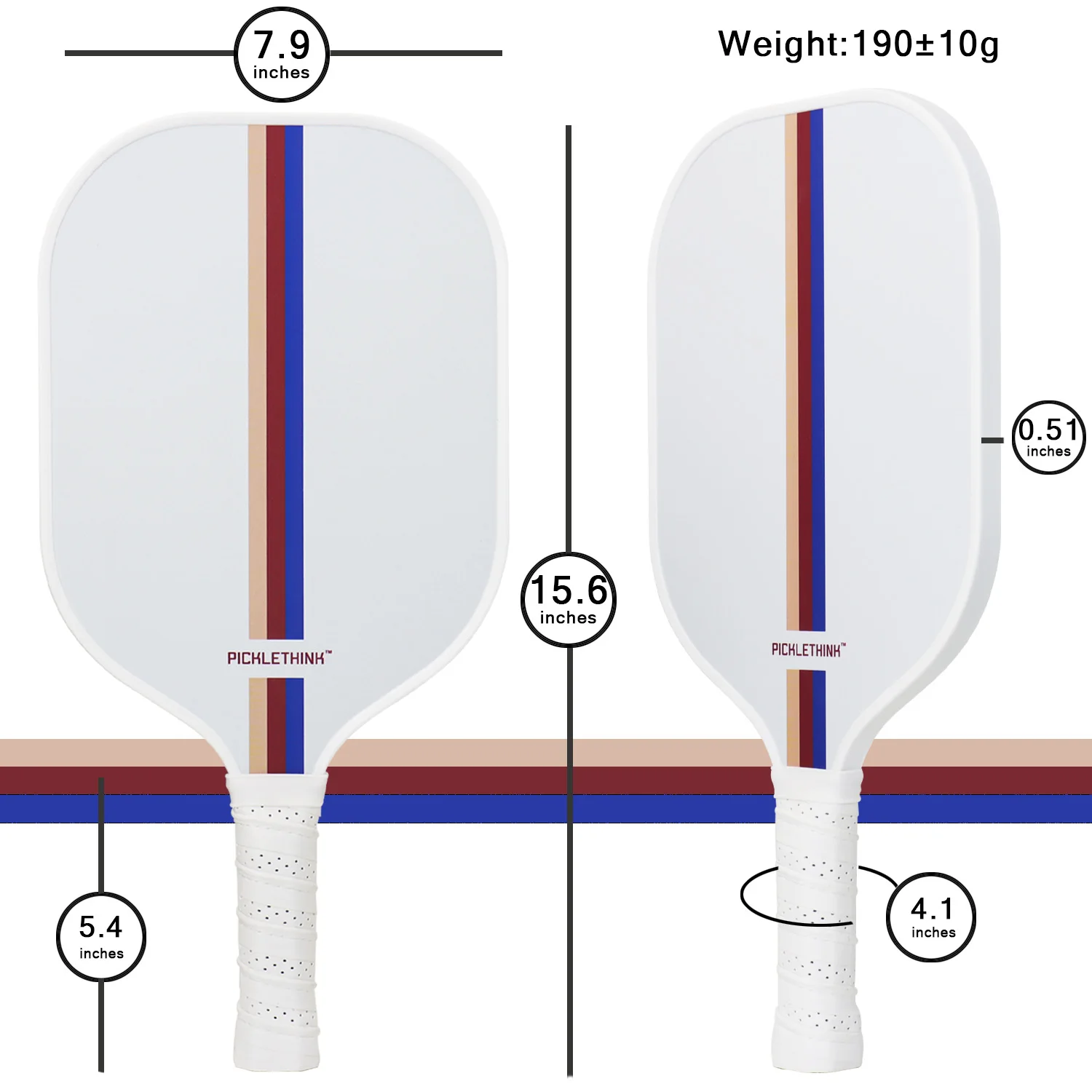 New Picklethink Pickleball Paddle Carbon Fiber Lightweight Thermoforming Tech Pickleball Paddles with Cover Bag