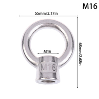 (YY)1Pc 2025 New Stainless Steel 304 Eye Nuts M6 M8 M10 M12 M16 Lifting Rings Marine-Grade Hardware Rigging Hoisting Industrial