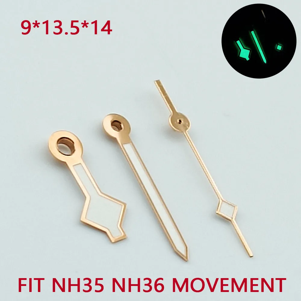 Watch Accessories Pointer NH35 NH36 sport watch Hands Green Super Luminous Suitable For NH35 NH36 Movement