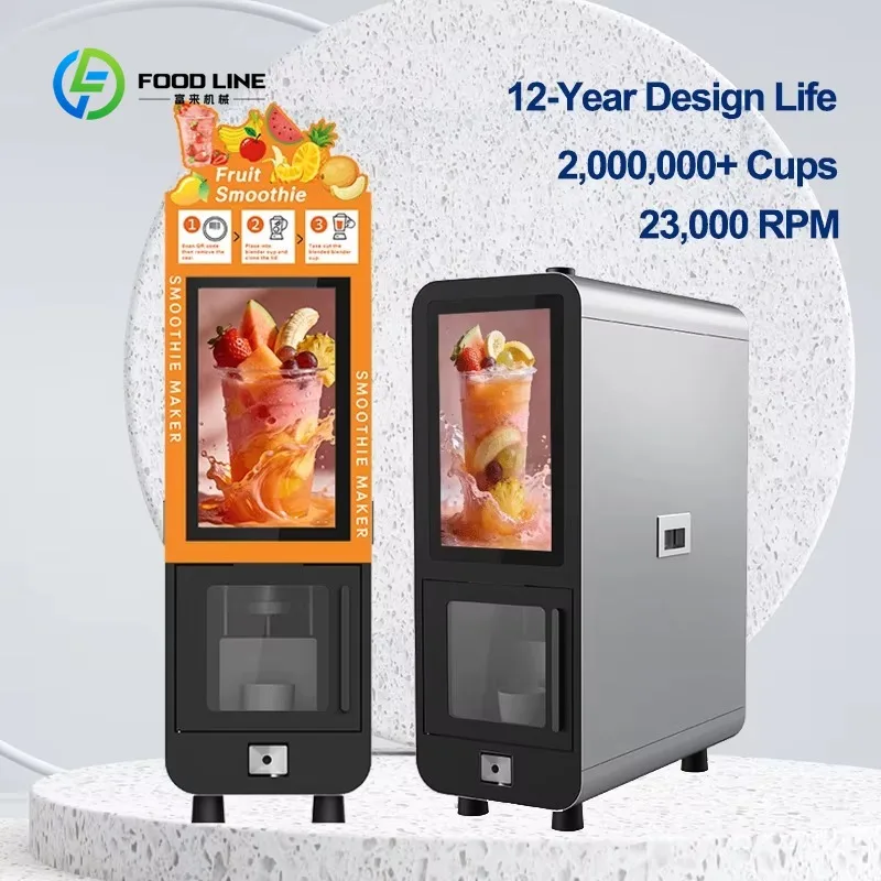 Customized Smoothie Vending Machine Single Cup Blender Milkshake Fully Automatic Slush Commercial Intelligent Fruit Credit Card
