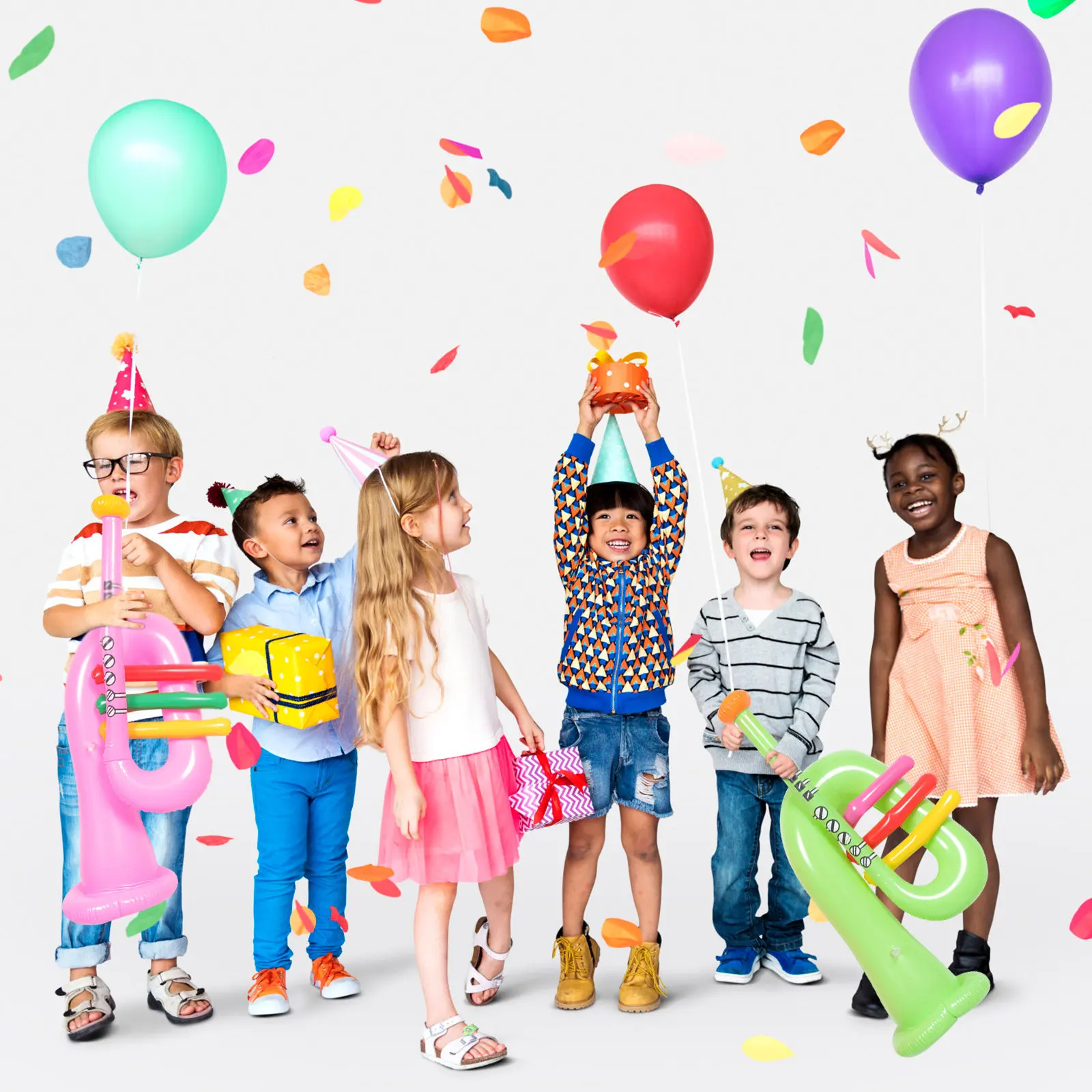 

Набор из 3 надувных музыкальных инструментов, портативные музыкальные аксессуары из ПВХ для детских праздников, реквизит для фотосессий, декор для сцены, развивающие игрушки