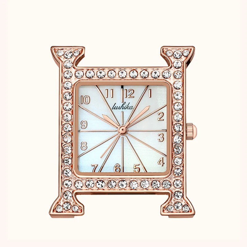 女性のための高級クォーツ時計,エレガントなファッション,正方形,耐水性,革,ガールフレンドへのギフト