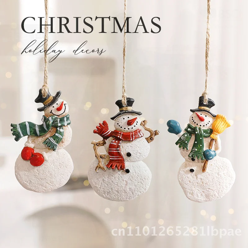 

Christmas Decorations Elk Pendants - Cartoon Resin Tree Ornaments Modern Minimalist DIY Accessories for Festive Season