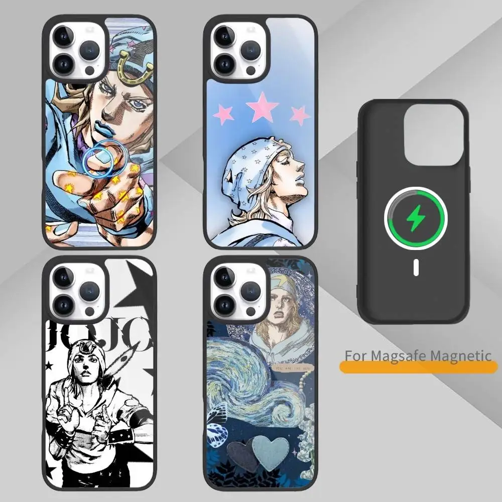 

Johnny Joestar J-Jojo Phone Case For iPhone17,16,15,14,13,12,11 Plus,Pro Max Magnetic Magsafe Wireless Charging