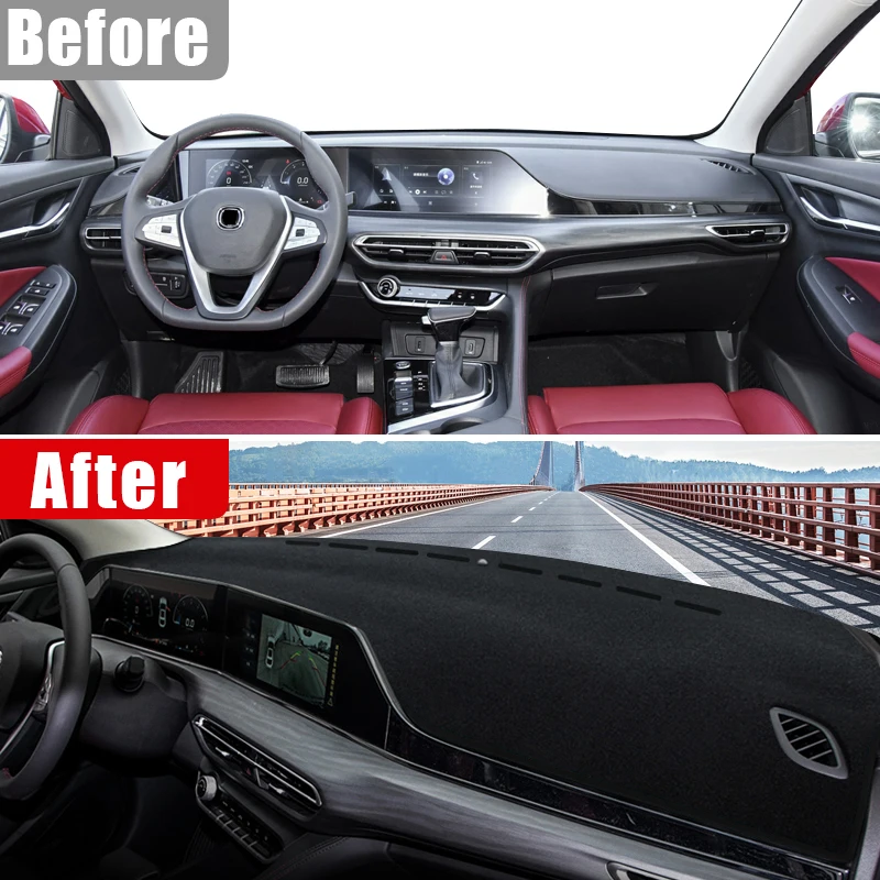 Car Dashboard Mat Sun Shade Instrument Desk Non-slip Cover Accessories For Changan Eado Plus 2020 2021 2022 2023