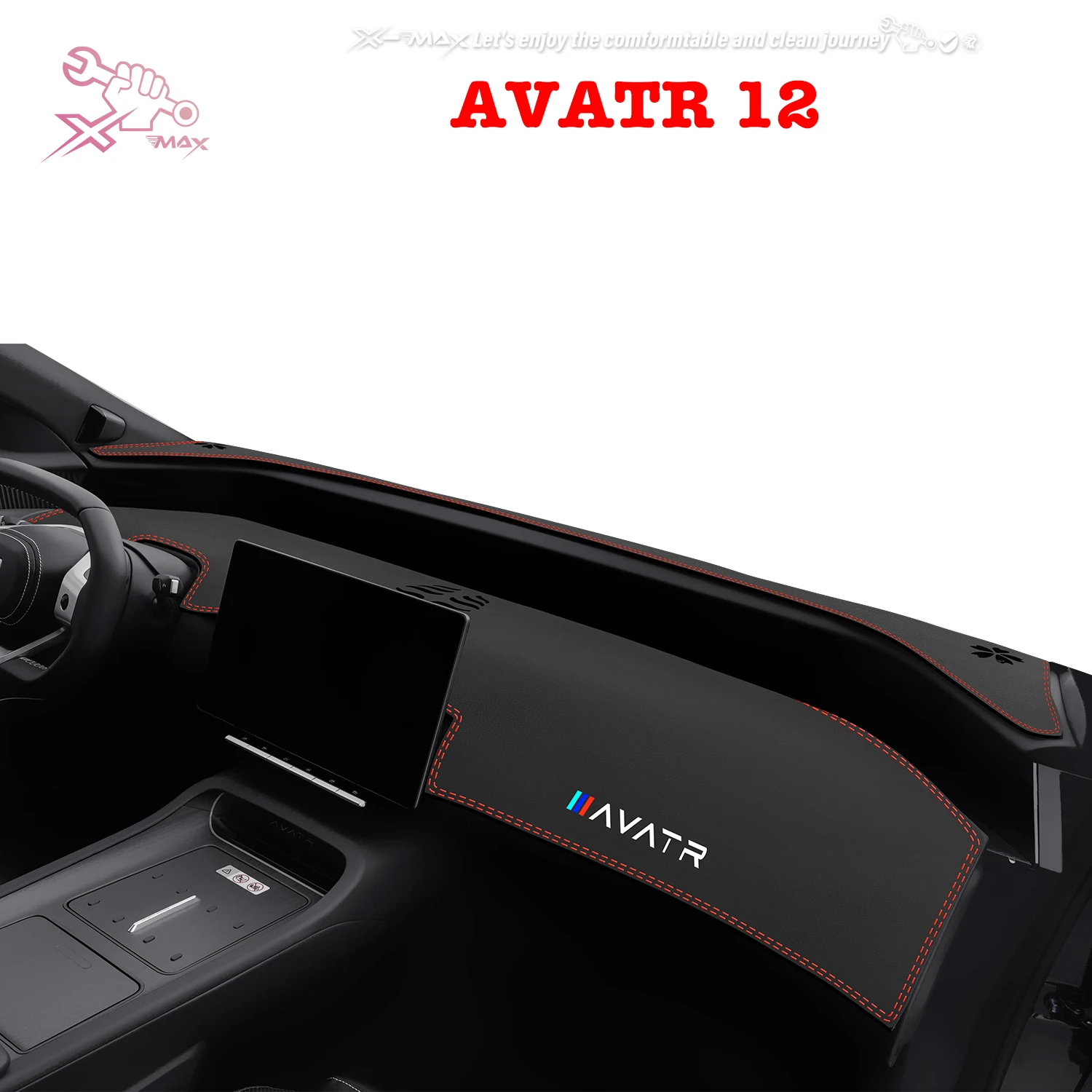 

Коврик для приборной панели автомобиля с левым рулем для AVATR 12 2024-2025, светоблокирующая накладка, коврик для центральной консоли, защита от солнца