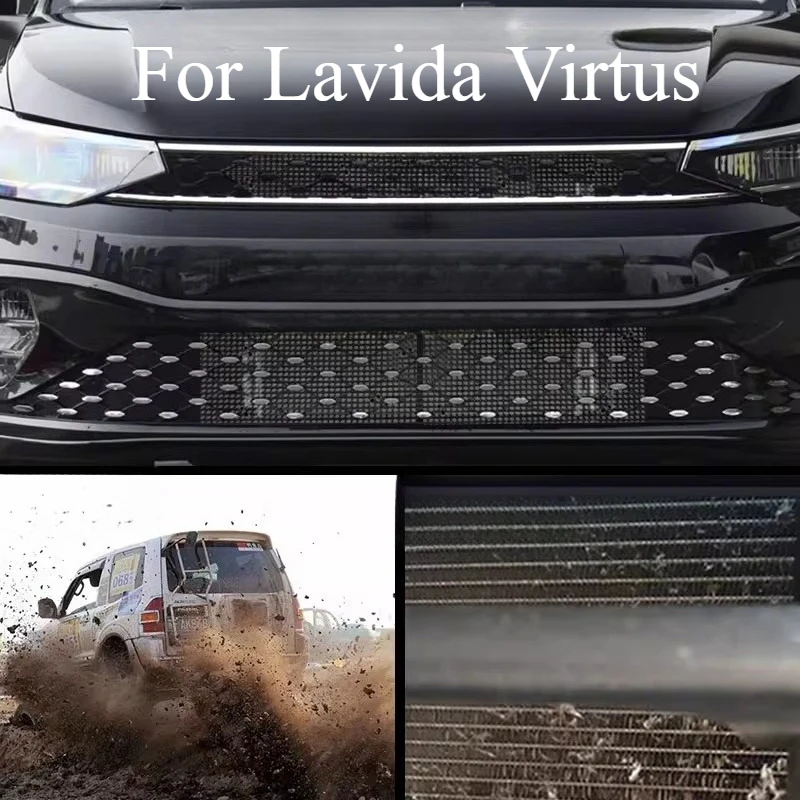 For Lavida Virtus 2023-2025 Car Insect Net Car Middle Net Front Bar Protective Net Anti-poplar Catkins Mosquito Modification