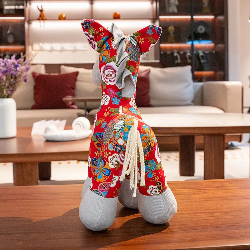 Rood schattig paard knuffel Nieuwjaar mascotte paard knuffels Chinatown Boutique Pony Decor Festival Gift Kid Gift