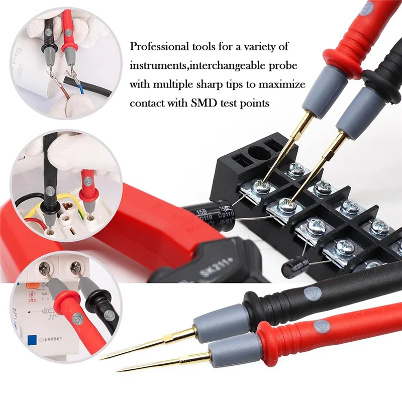 

BHBD-22PCS Multimeter Test Lead Kit, Back Probe Test Leads,Multimeter Probes,Test Leads With Alligator Clips,Probes