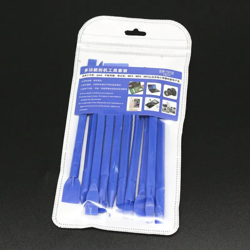 10Pcs SW-1010 Is Suitable for IPhone, IPad, Samsung Smartphone Anti-static Plastic Plug Nylon Rod Pry Open Repair Tool Set