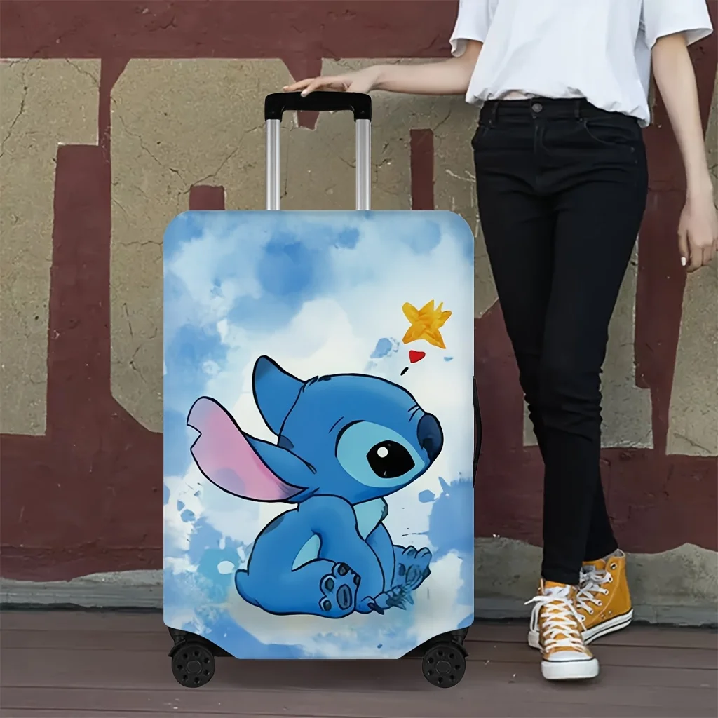 

1pc Disney ‌Stitch Cute Cartoon Suitcase Cover Durable Polyester Fiber Thick And Wear-Resistant Lightweight Accessories