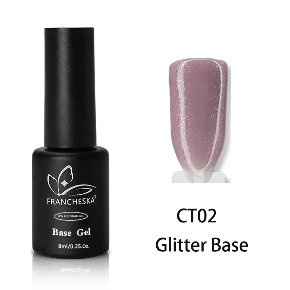 1 szt. 8ml Nude Crystal Rubber Base Gel Naturalny Kolor Półtrwały Soak off UV LED Lakier Żelowy do Paznokci do Manicure