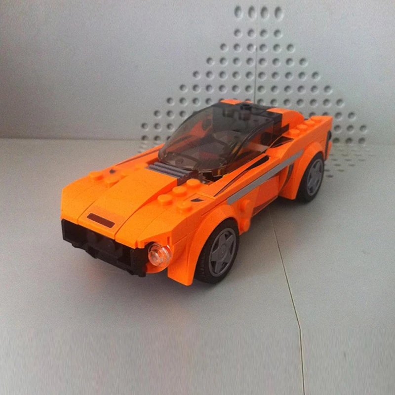 City Car Model MOC Building Bricks American Fastback Sports Car Modular Technology Children Holiday Gifts Assemble Toys Suit