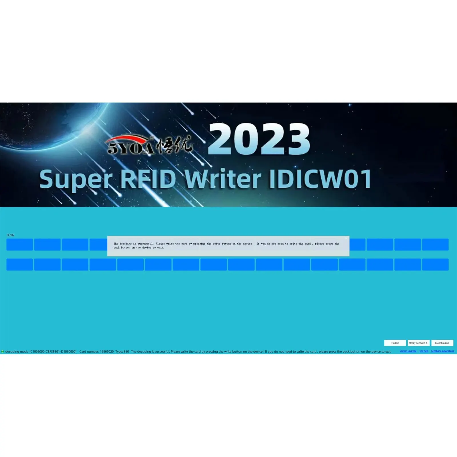 5YOA IDICW01-Lecteur RFID avec câble USB pour cartes 125KHz 13.56MHz, duplicateur d'écran LCD anglais