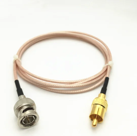 Kabel RG179 BNC męski na RCA złącze męskie RF Pigtail Caoxl kabel połączeniowy 75 Ohm Q9/RCA-JJ kabel wideo — zdjęcie 4