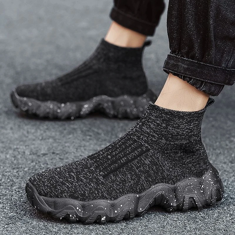 

Slip-on High Top Thick Platform Mesh Upper Man Casual Sneaker Comfortable Stylish Simple Jogging Summer Sports Shoes for Men