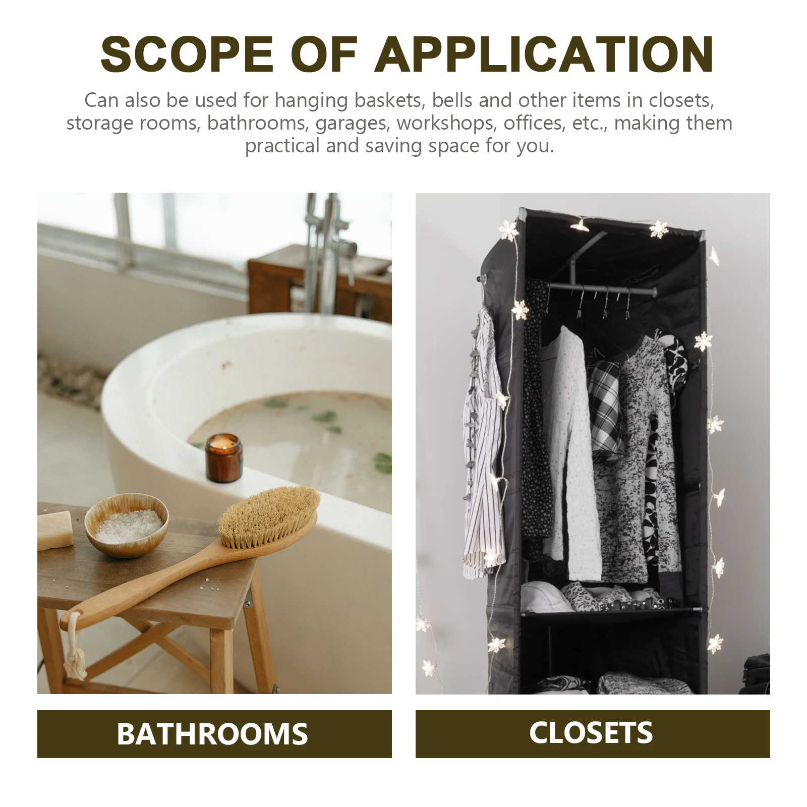 

12pcs S Shaped Hooks Heavy Duty 2.4 Inch Iron Black Metal Hangers For Kitchen Bathroom Closet Garage Storage Organizers Hanging