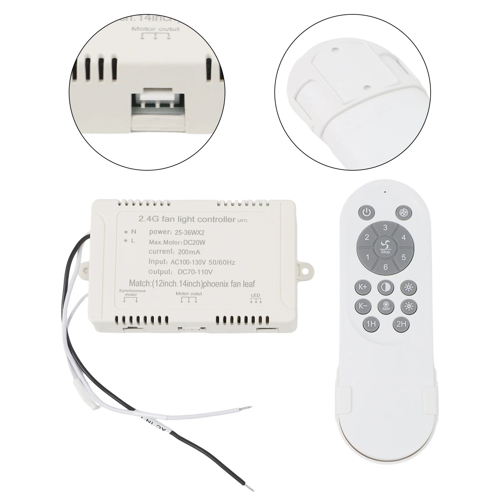 24V DC Fan Light Remote Control Receiver Stepless Dimming For Frequency Conversion Controller For Ceiling Lamp For Lighting Syst