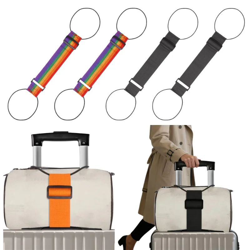 2/4Pcs Versatile Luggage Elastic Strap Portable Travel Suitc