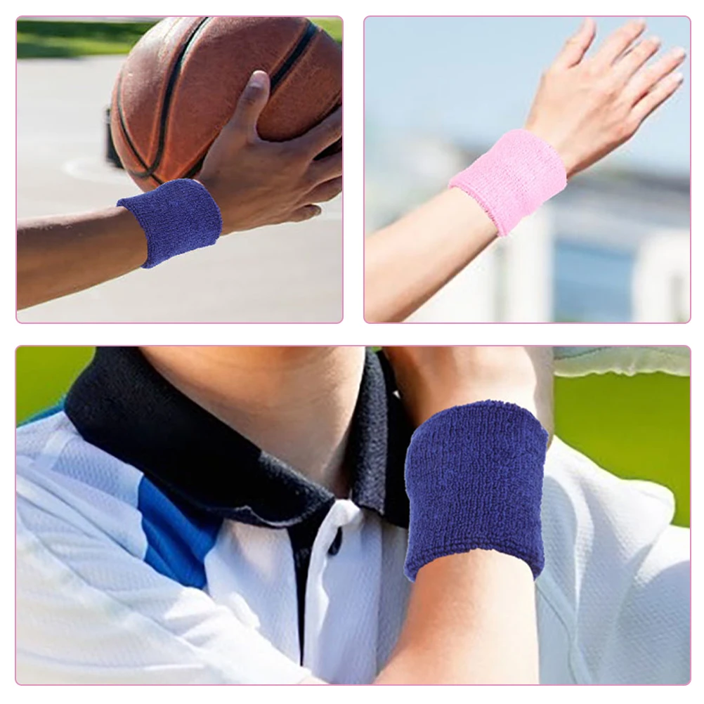 

6pcs Elastic Wristbands Sports Wraps Workout Protectors Adjustable Sweatbands For Yoga Running Fitness Wrist Support Bracer
