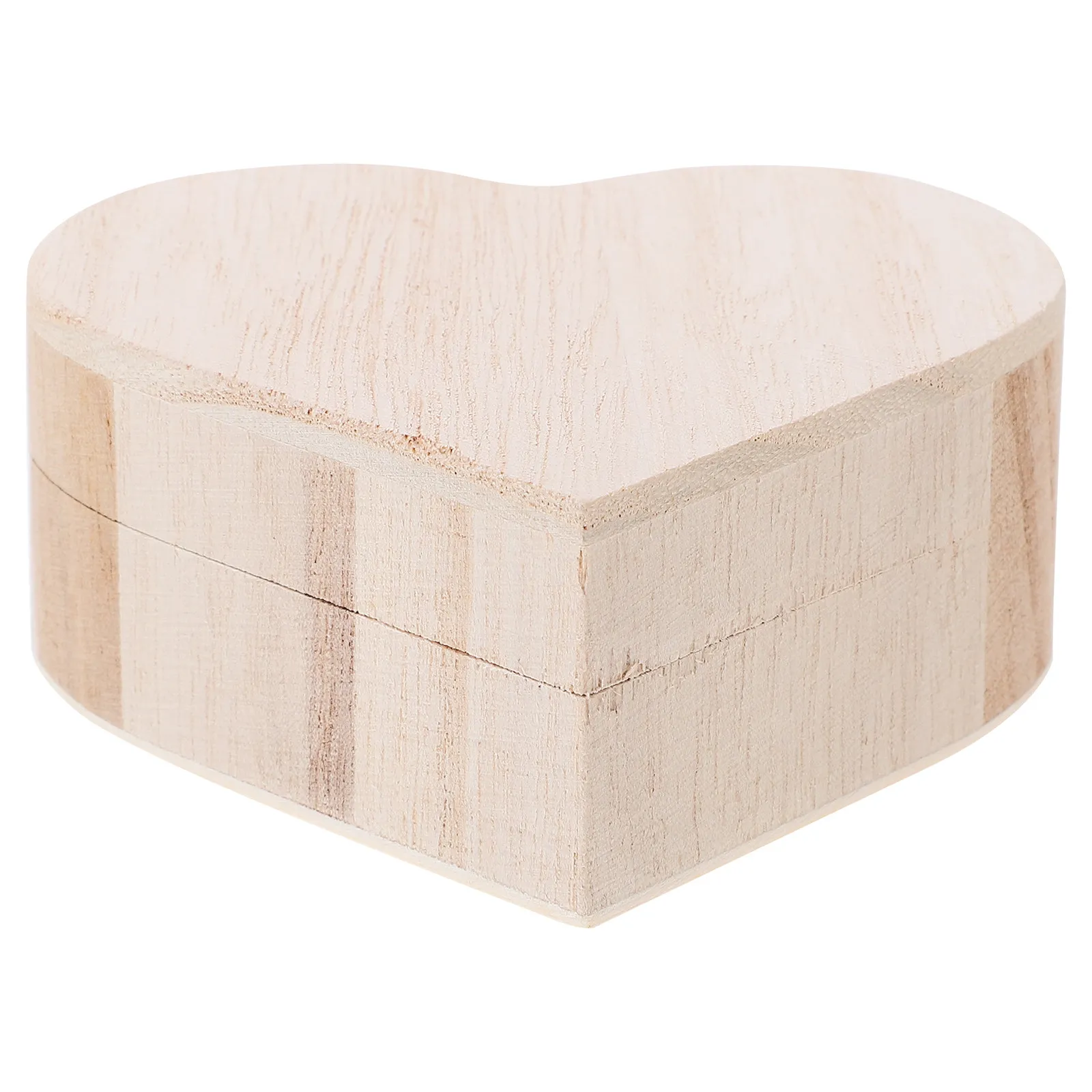Heart-Shaped Wooden Jewelry Box Premium Solid Wood Storage Case for Women Makeup Organizer Dust-Proof Scratch-Resistant