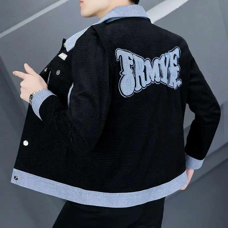 

Color Blo Slim Fit мужская Jaet Quali молодежная студенческая мода весенне-осенняя верхняя одежда универсальное длинное пальто с воротником све