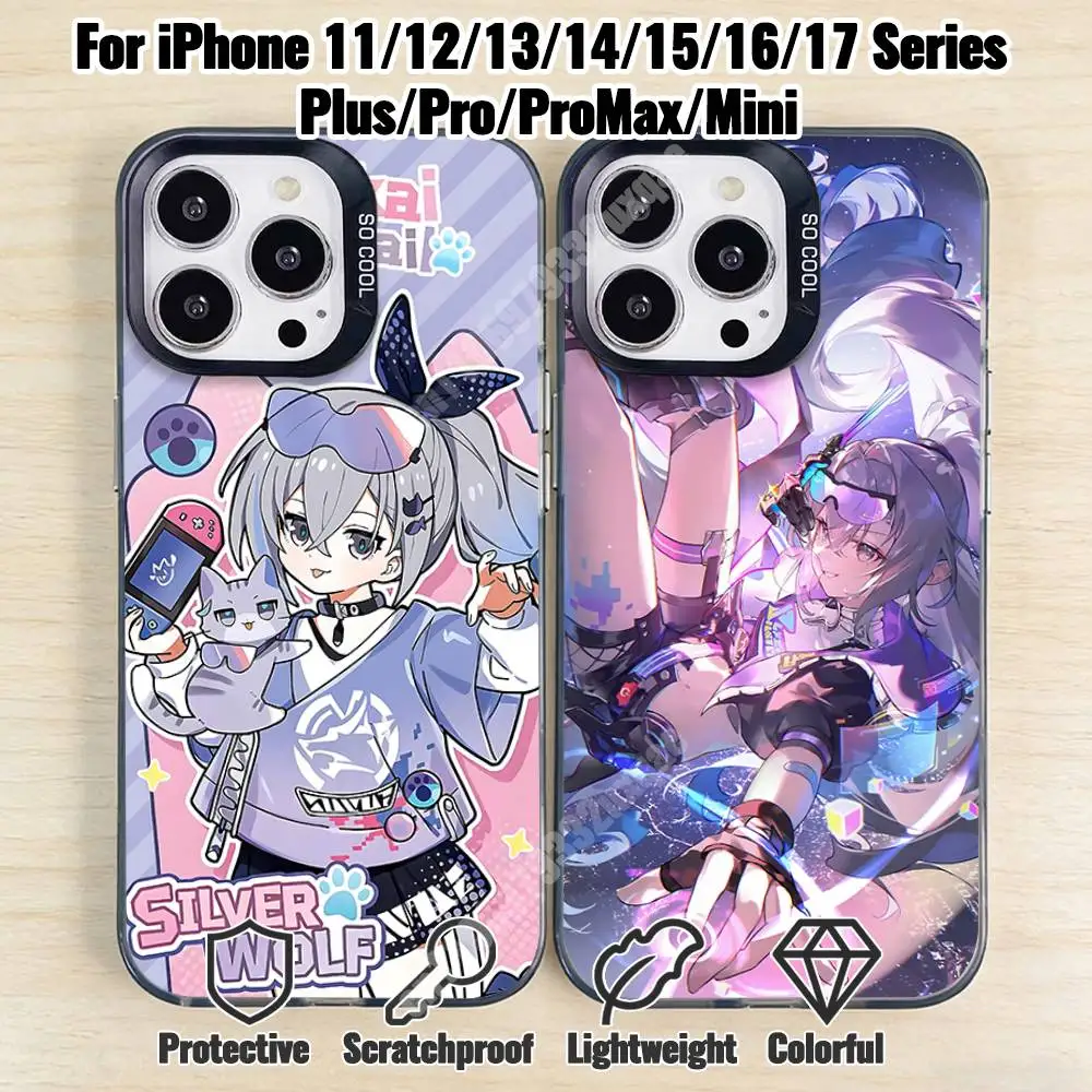 

Honkai Star Rail Silver Wolf Phone Case for iPhone 17 16 15 14 13 12 11 Pro Plus Max Mini X XS Air Stylish Cover