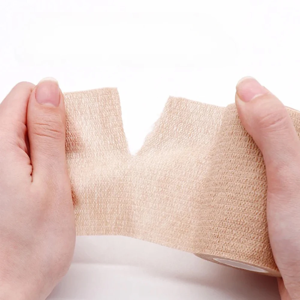 8/12/24 قطعة ماكينة رسم الوشم التجميلي الأسود ضمادة أشرطة التفاف مرنة محبوكة ذاتية اللصق حماية الاصبع 5*450 سنتيمتر الوشم اكسسوارات