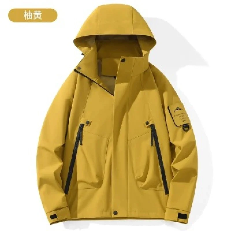 

GIOIOMen's Shell Jacket，2025Spring New Hooded Sports Jacket Jacket，Waterproof，Windproof，Wear-Resistant，Fashion Men's Wear