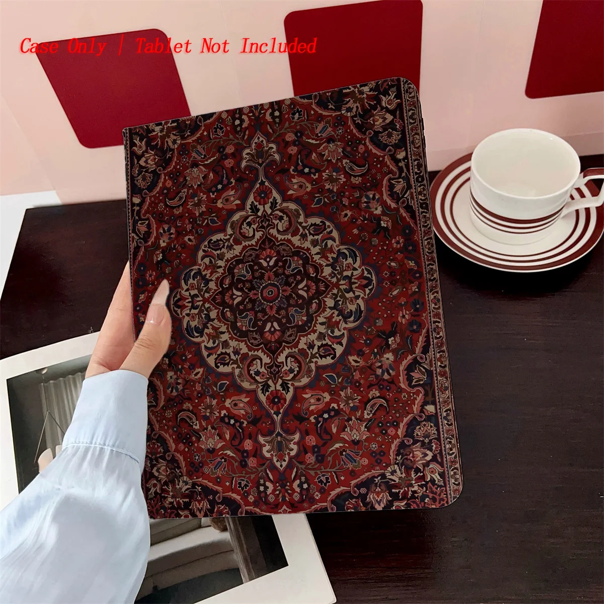 

2025 Sophisticated Black-Reddish Brown Design iPad Case For Apple iPad Pro 11/12.9 Air 5 Mini 5 8th Gen Fashion Cover