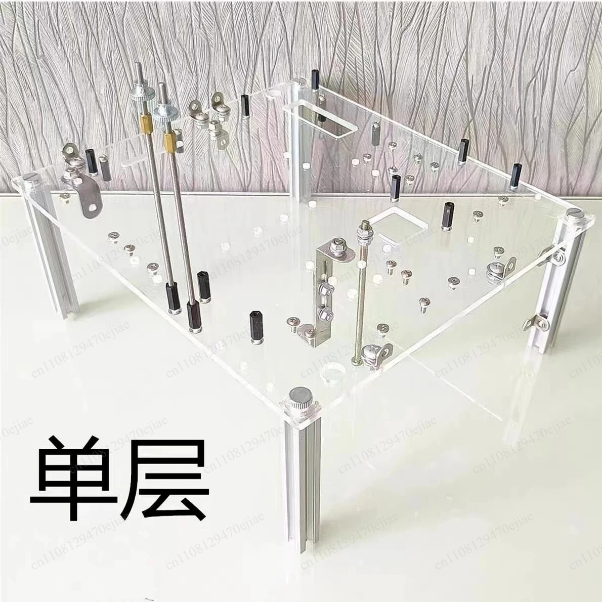 Fully Transparent Acrylic PC Case, Horizontal Open Frame Desktop Chassis, Custom DIY Gaming Build