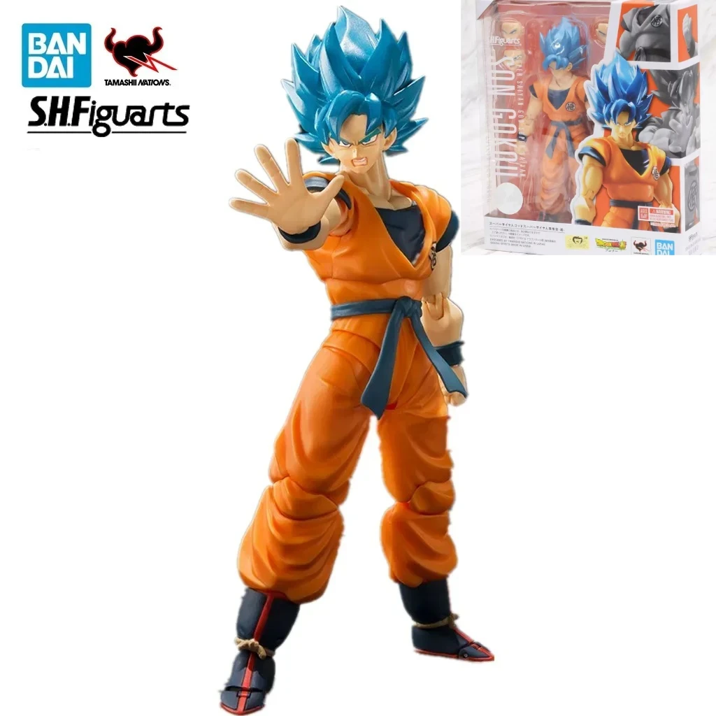 

In Stock BANDAI Original Dragon Ball S.H.Figuarts Super Saiyan God Son Goku Super Broly Anime Action Figure PVC Model Toys Gift