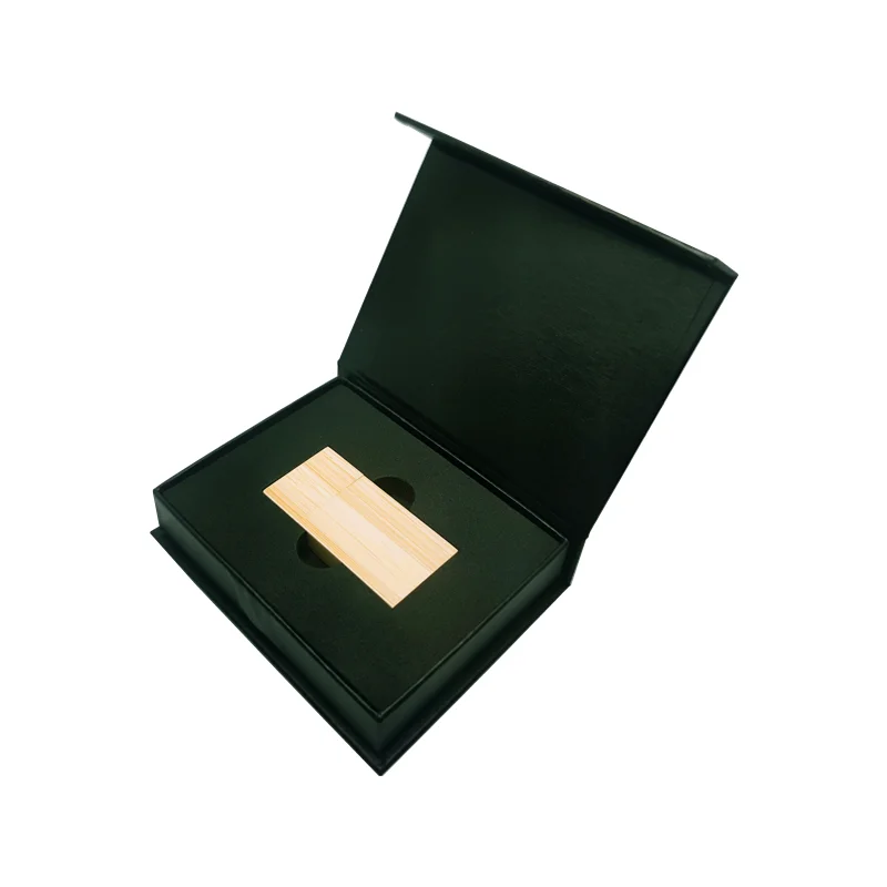 Free Custom Photography Wedding LOGO Natural Bamboo USB2.0 Flash Drive 4GB 8GB 16GB 32GB 64GB Memory Stick with Color Gift Box