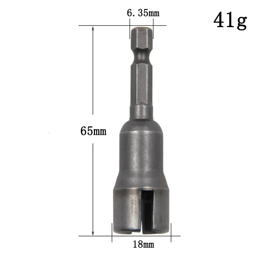 Natural Slotted Butterfly Hole Socket Wrench – Wing Nut Socket Tool with 65mm Hexagonal Handle for Electric Screwdriver