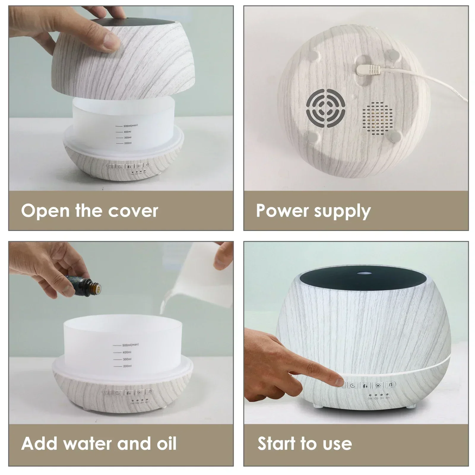 Tuya WiFi Humidifier Essential Aroma Oil Diffuser Smart Home Air Humidifier Mist Maker Ultrasonic for Smart Life Alexa Google